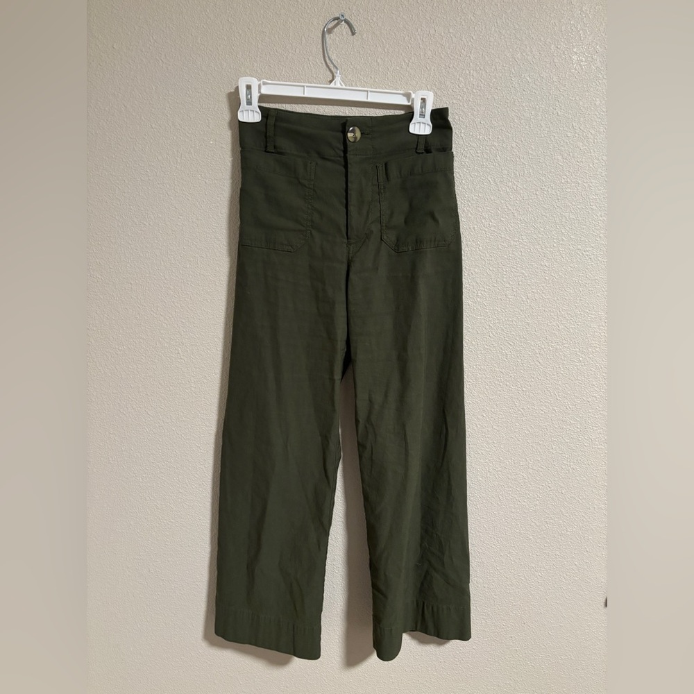 Maeve Anthropologie The Colette linen wide leg pants